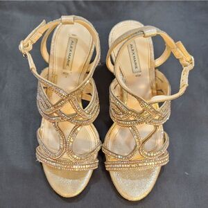 ALEX MARIE HIGH HEEL STILETTO OPEN-TOE RHINESTONE EMBELLISHMENTS DESIGN SANDAL
